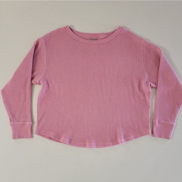 Gap Cropped Waffle-Knit Sweatshirt - Picture 2 of 9